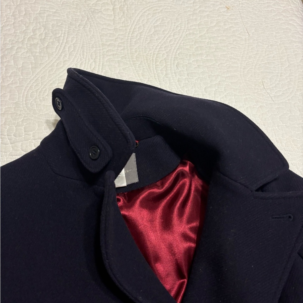 J. Crew Statium Cloth Nello Gori Peacoat with Gold Buttons Navy Blue Size 6 - Picture 5 of 9